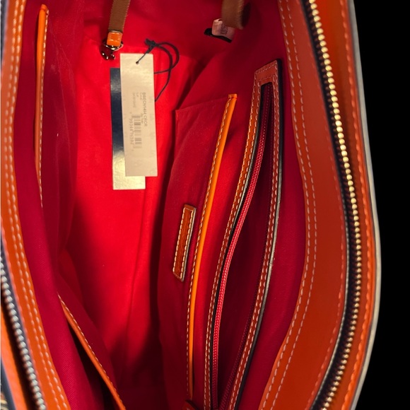 Dooney and Bourke Orange Leather Like New Bag - Picture 7 of 16